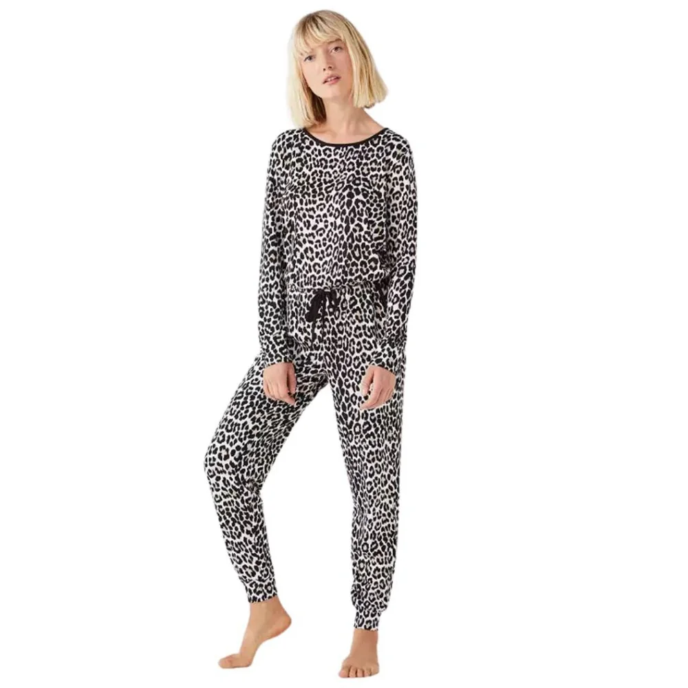 Kate Spade Romper Leopard Print Long Sleeve Jumpsuit - Large